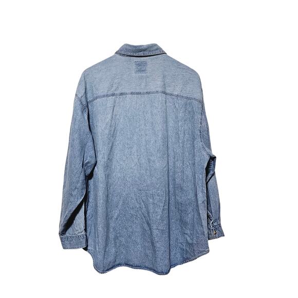 Quizz New York Embroidered Chambray Button-Up Plus Size 22 Autumn Scarecrows - Picture 4 of 6